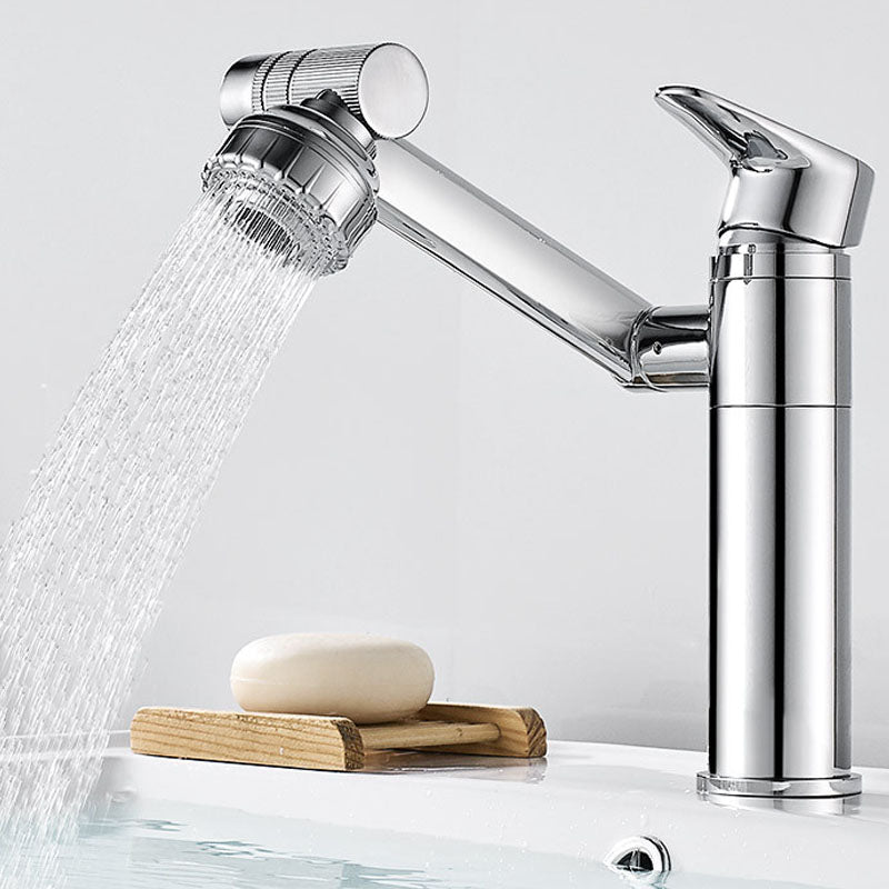 Glam Style Faucet Single Handle Vessel Sink Bathroom Faucet with Waterfall Spout