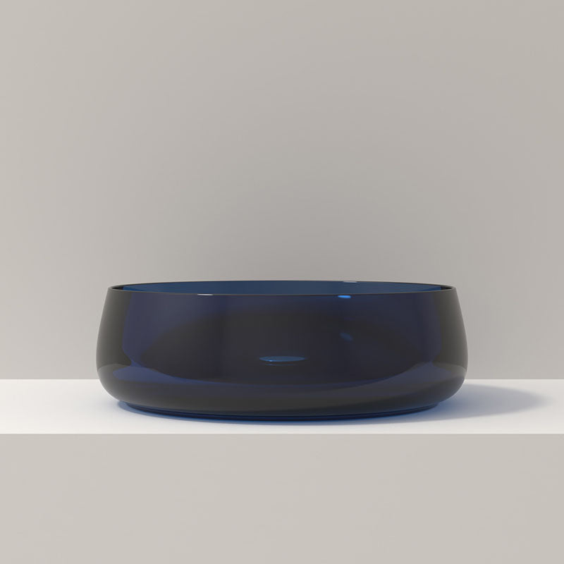 Modern Vessel Bathroom Sink Round with Pop-Up Drain Vessel Sink(Not Included Faucet)