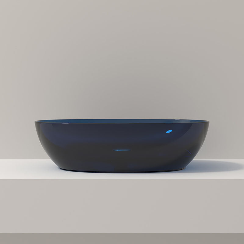 Modern Vessel Bathroom Sink Round with Pop-Up Drain Vessel Sink(Not Included Faucet)