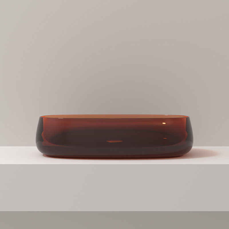 Modern Vessel Bathroom Sink Round with Pop-Up Drain Vessel Sink(Not Included Faucet)