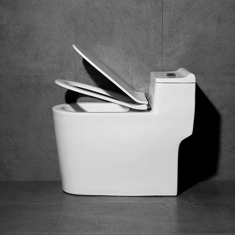 Traditional Cotton White Urine Toilet Siphon Jet Toilet Bowl with Toilet Seat