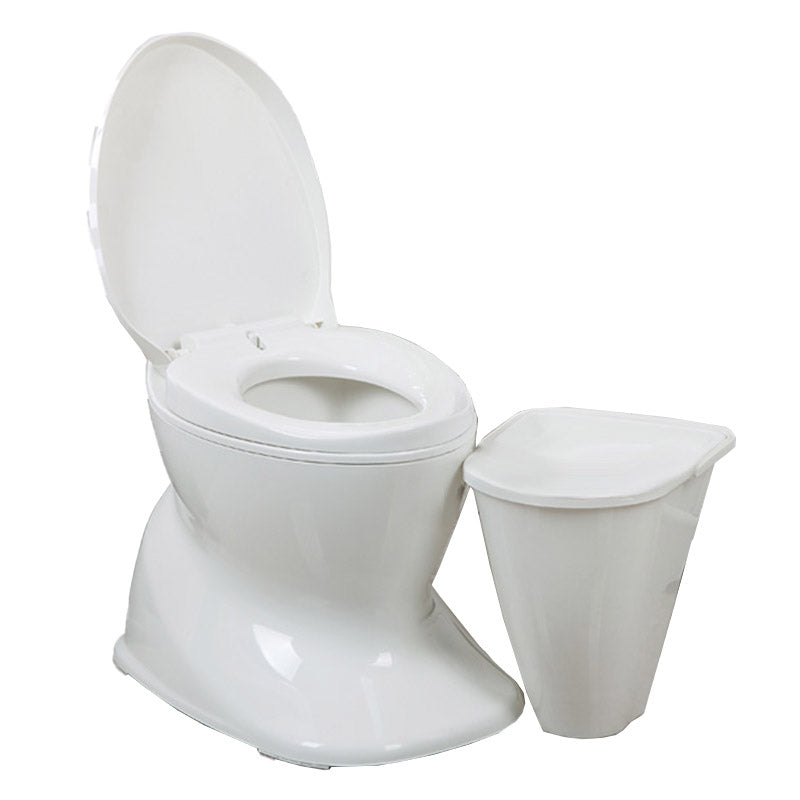 Contemporary Plastic Toilet Floor Mounted Toilet Bowl with Slow Close Seat for Bathroom