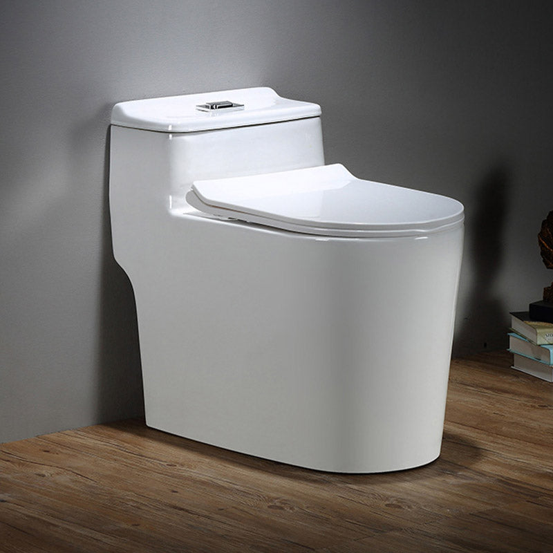 Traditional All-In-One Skirted Toilet Bowl Siphon Jet Toilet with Seat for Bathroom
