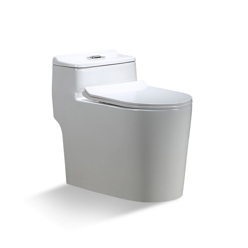 Traditional All-In-One Skirted Toilet Bowl Siphon Jet Toilet with Seat for Bathroom