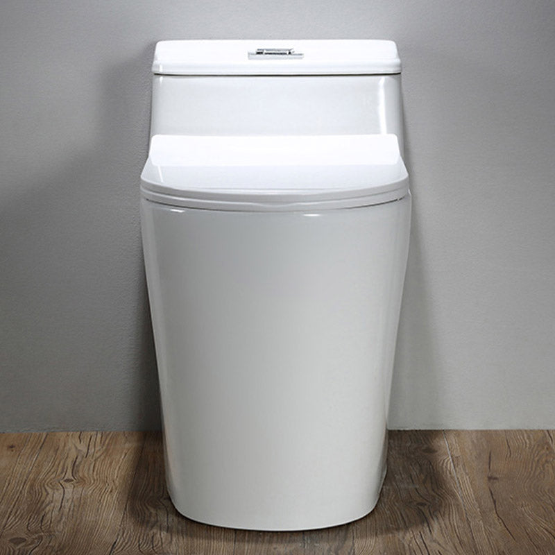 Traditional All-In-One Skirted Toilet Bowl Siphon Jet Toilet with Seat for Bathroom