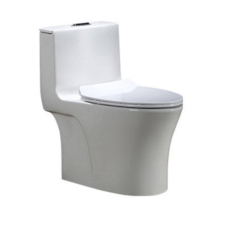 Traditional All-In-One Skirted Toilet Bowl Siphon Jet Toilet with Seat for Bathroom
