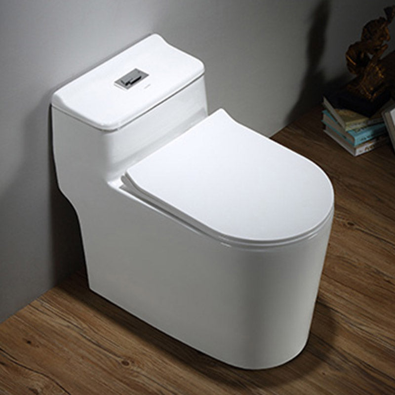 Traditional All-In-One Skirted Toilet Bowl Siphon Jet Toilet with Seat for Bathroom