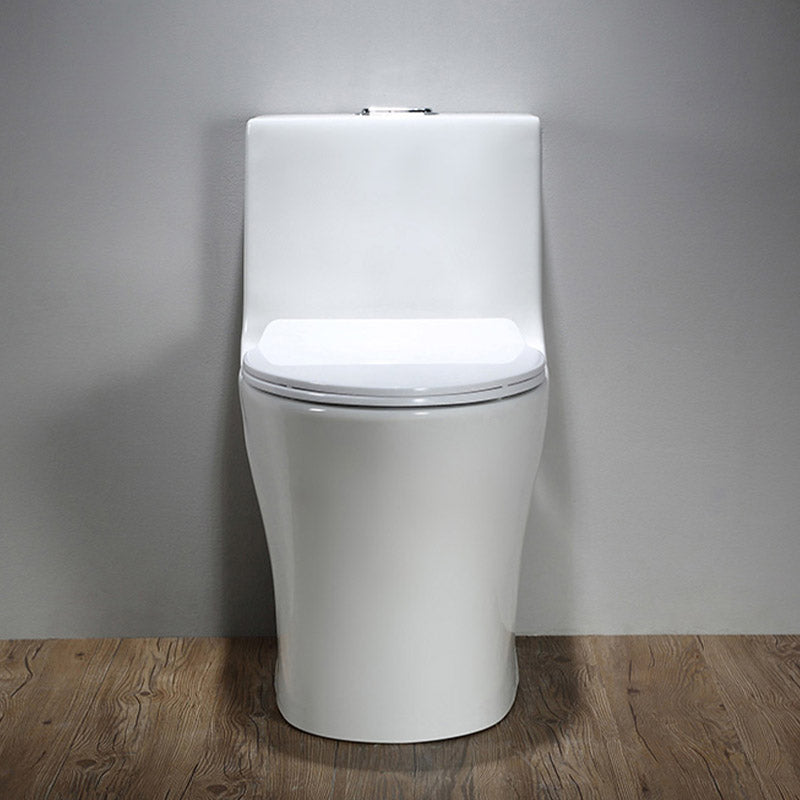 Traditional All-In-One Skirted Toilet Bowl Siphon Jet Toilet with Seat for Bathroom