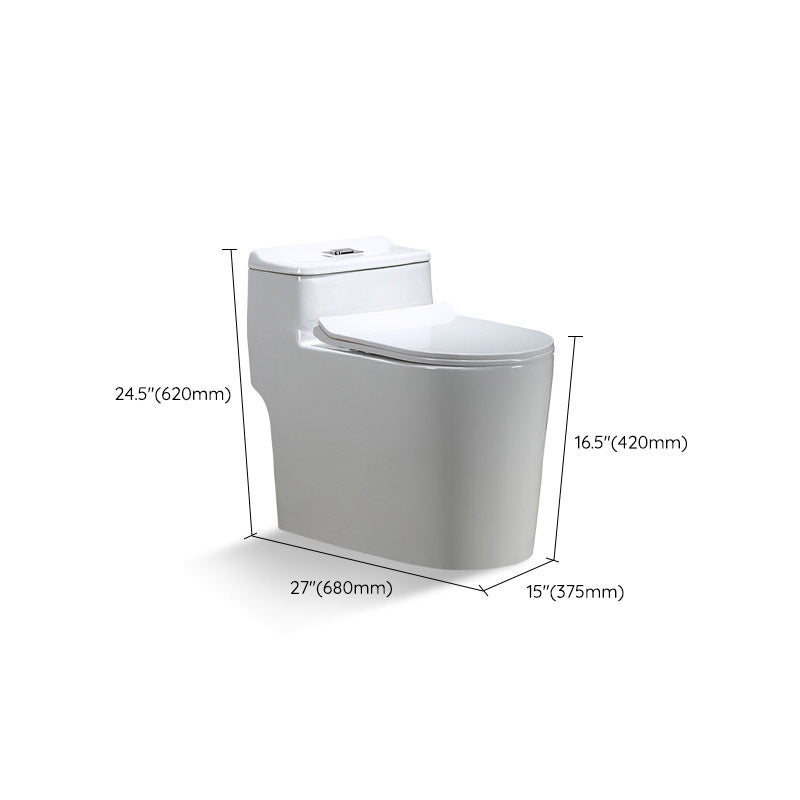 Traditional All-In-One Skirted Toilet Bowl Siphon Jet Toilet with Seat for Bathroom