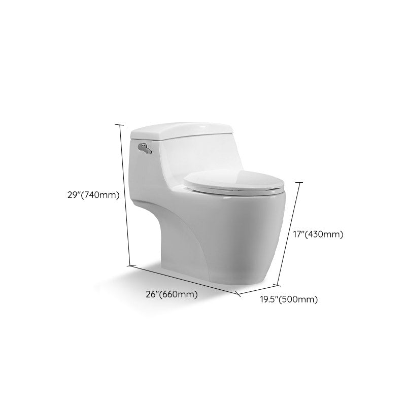 Traditional All-In-One Skirted Toilet Bowl Siphon Jet Toilet with Seat for Bathroom