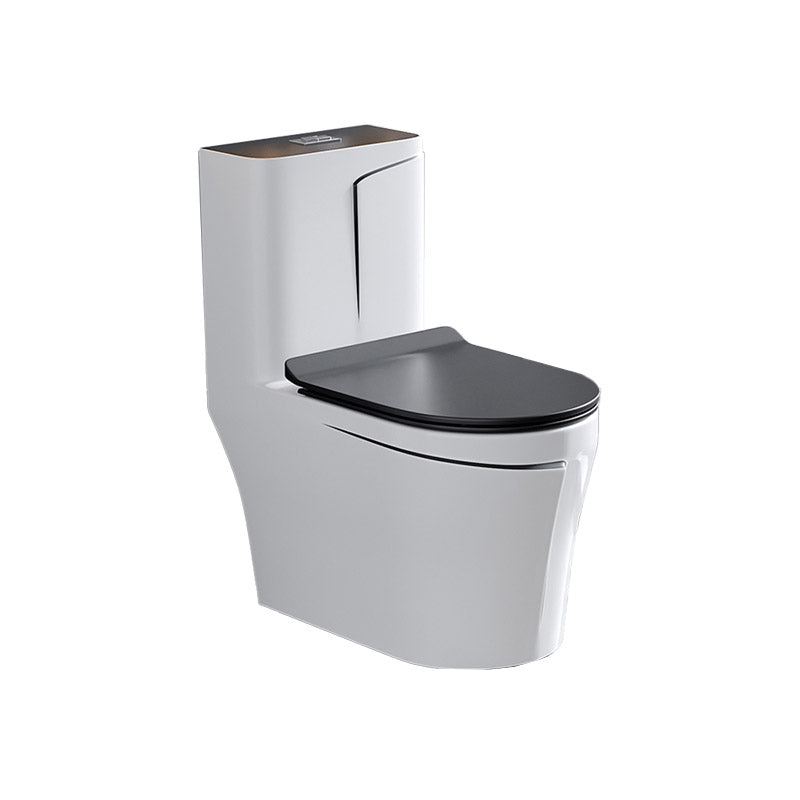 Skirted Traditional Flush Toilet Floor Mount One-Piece Toilet with Slow Close Seat