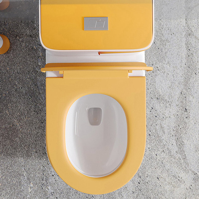 Skirted Traditional Flush Toilet Floor Mount One-Piece Toilet with Slow Close Seat