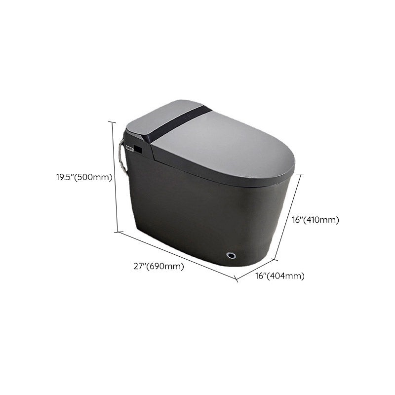 Floor Mounted Flush Toilet All-In-One Siphon Jet ABS Toilet Bowl