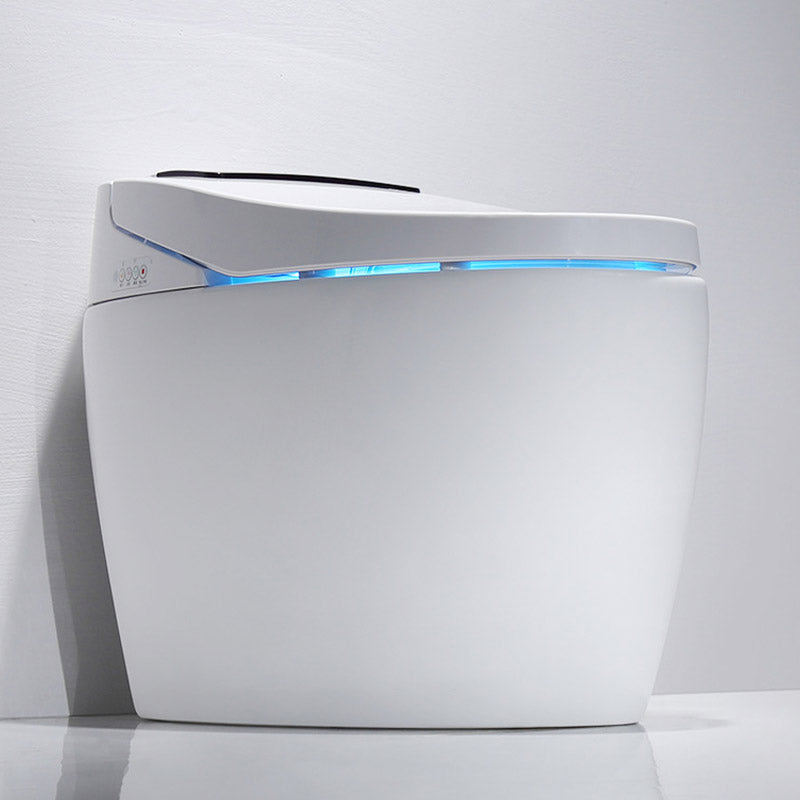 Modern All-In-One Toilet White Flush Toilet with Seat for Bathroom