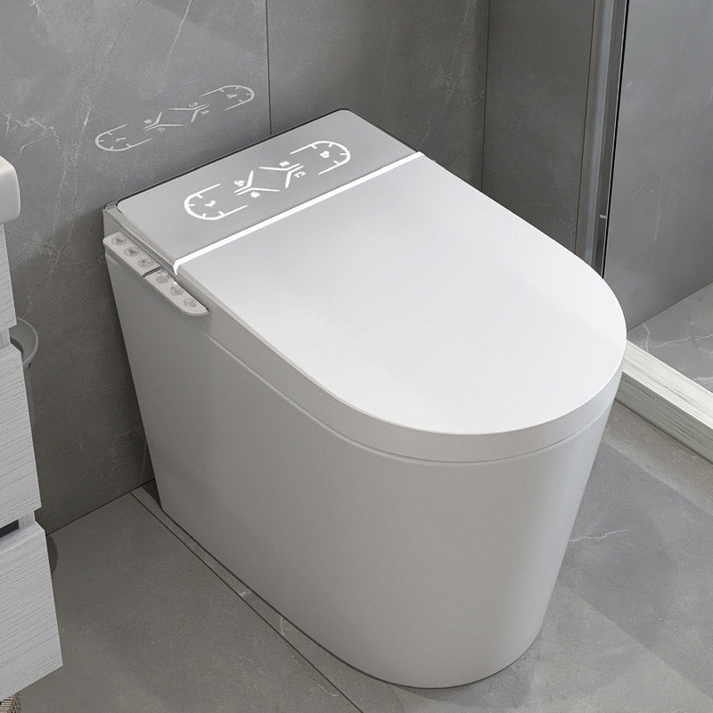 Modern White Heated Seat Toilet ABS Floor Mounted Flush Toilet with Seat