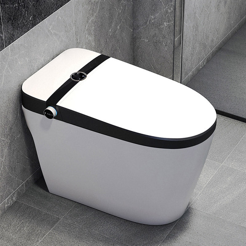 Modern Skirted White Heated Seat Toilet ABS Floor Mounted Flush Toilet with Seat
