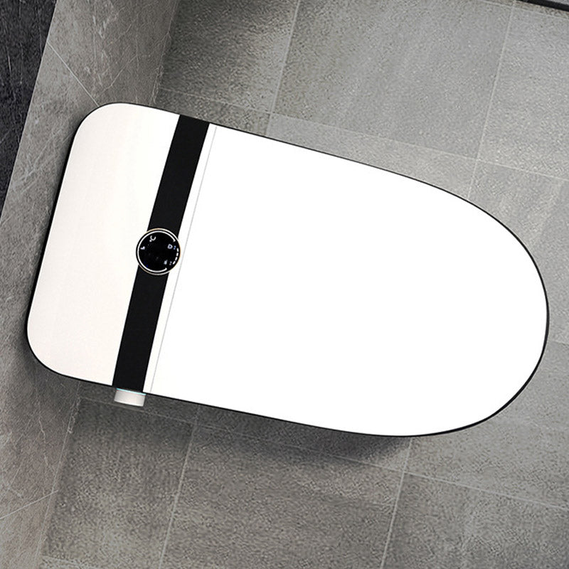 Modern Skirted White Heated Seat Toilet ABS Floor Mounted Flush Toilet with Seat