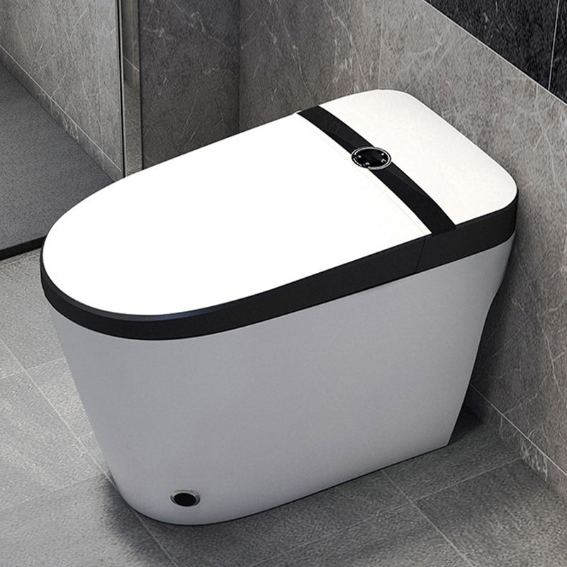 Modern Skirted White Heated Seat Toilet ABS Floor Mounted Flush Toilet with Seat