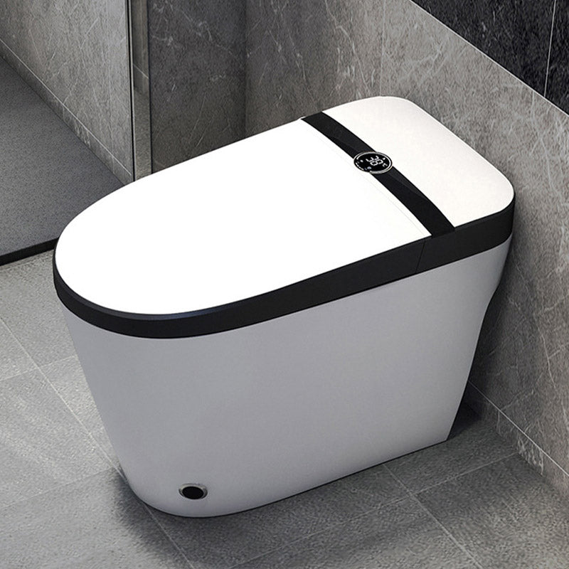 Modern Skirted White Heated Seat Toilet ABS Floor Mounted Flush Toilet with Seat