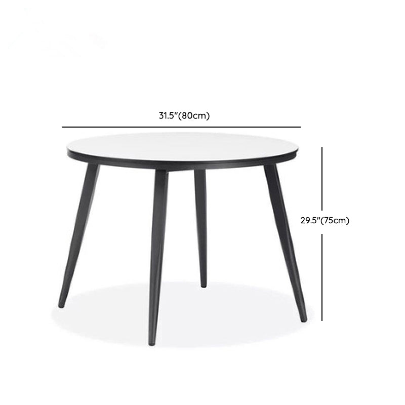 Boho Style 1/5/7 Pieces Dining Set Stone Dining Table Set with Metal Legs for Outdoor