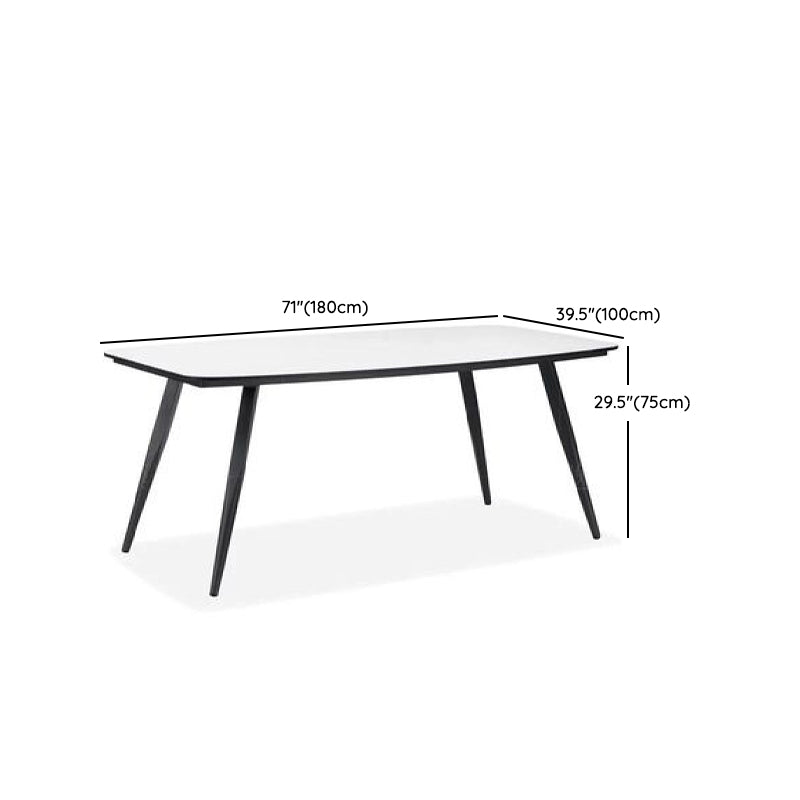 Boho Style 1/5/7 Pieces Dining Set Stone Dining Table Set with Metal Legs for Outdoor