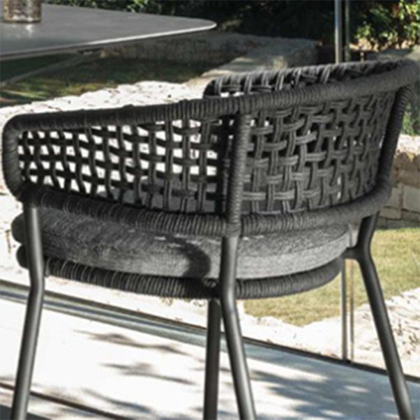 Boho Style 1/3/7 Pieces Dining Stone Set Metal Dining Table Set for Outdoor