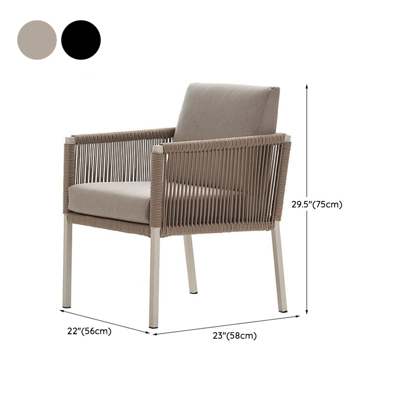 Boho Style 1/3/5/7 Pieces Dining Metal Set Wooden Dining Table Set for Outdoor