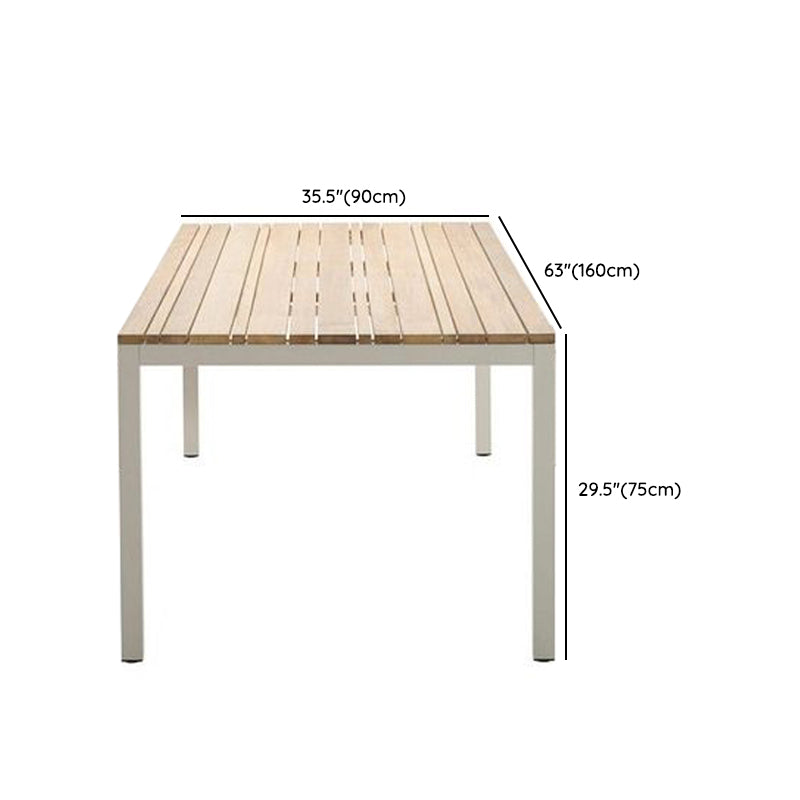 Boho Style 1/3/5/7 Pieces Dining Metal Set Wooden Dining Table Set for Outdoor