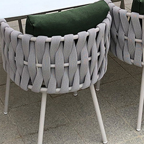 Boho Style 1/5/7/8/9 Pieces Dining Metal Set Stone Dining Table Set for Outdoor