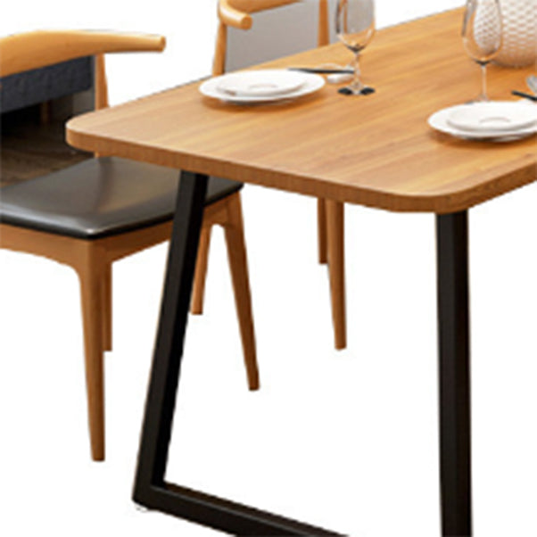 Industrial 1/2/5 Pieces Furniture Solid Wood Rectangle Dining Table Set in Brown