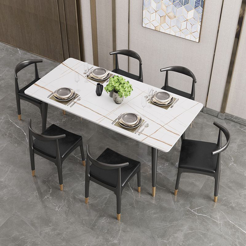 Modern 1/2/5/7 Pieces Dining Set Rectangle Stone Furniture for Home