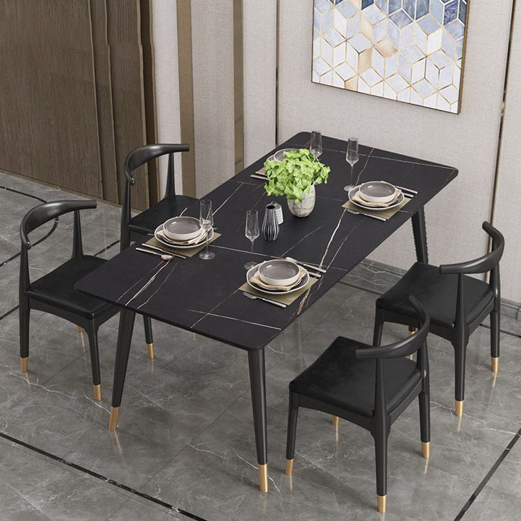 Modern 1/2/5/7 Pieces Dining Set Rectangle Stone Furniture for Home