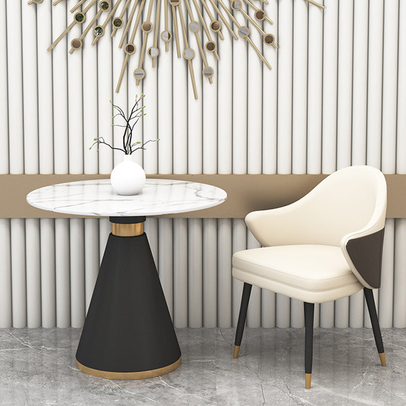 Glam Dinette Set for Dining Room 1/2/5 Pieces Glossy White Dining Table Set