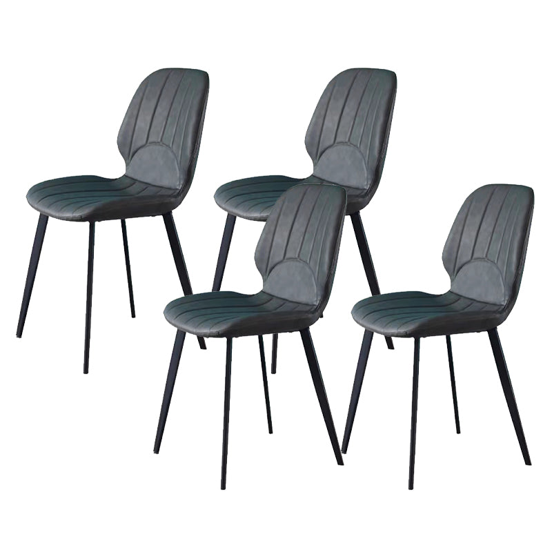 Black Stone Top Dining Table Set with Gray Chairs 1/4/5/7 Pieces Modern Dinette Set