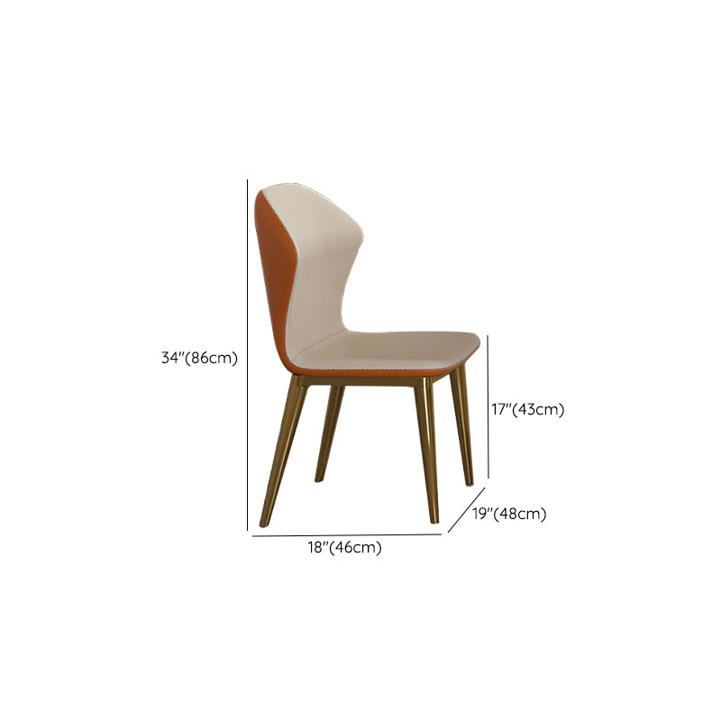 Glam Dinette Set with Leather Chairs 1/2/3/4/5 Pieces Glossy White Dining Table Set