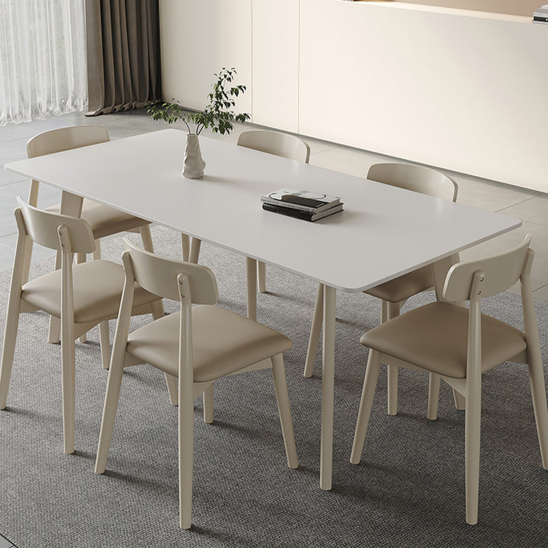 Contemporary 1/2/5/7 Pieces Dining Set Rectangle Stone Dining Table Set for Kitchen