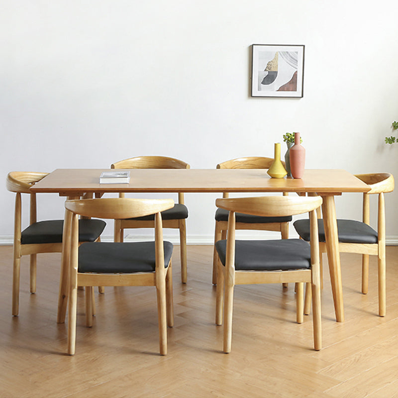 Modern Pine Wood Dining Set 1/2/3/5/7 Pieces Natural Finish Dinette Set