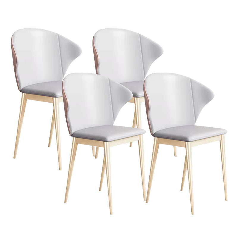 High Gloss White Dining Table Set 1/4/5/7 Pieces Glam Dinette Set with Leather Chairs