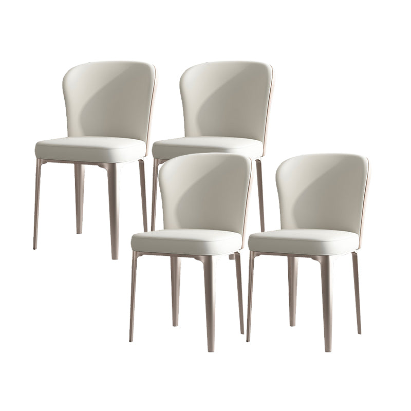 Contemporary 1/4/5/7 Pieces Dining Set Rectangle Stone Dining Table Set in White