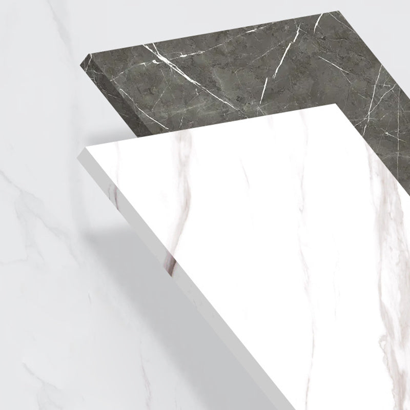 Contemporary 1/4/5 Pieces Dining Set Rectangle Stone Dining Table Set in White