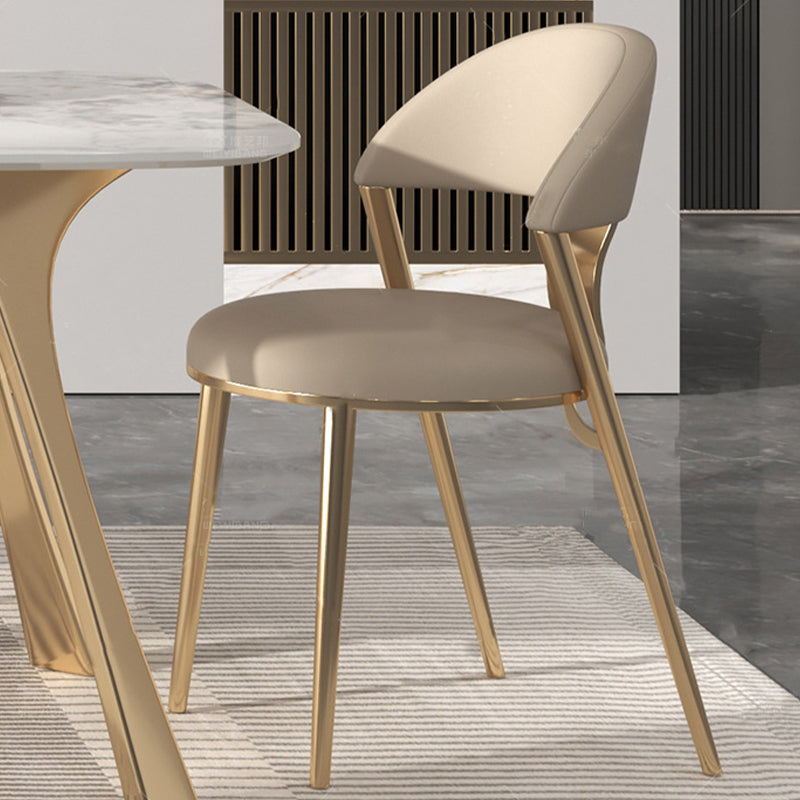 Contemporary 1/4/5/7 Pieces Furniture Stone Rectangle Dining Table Set in White