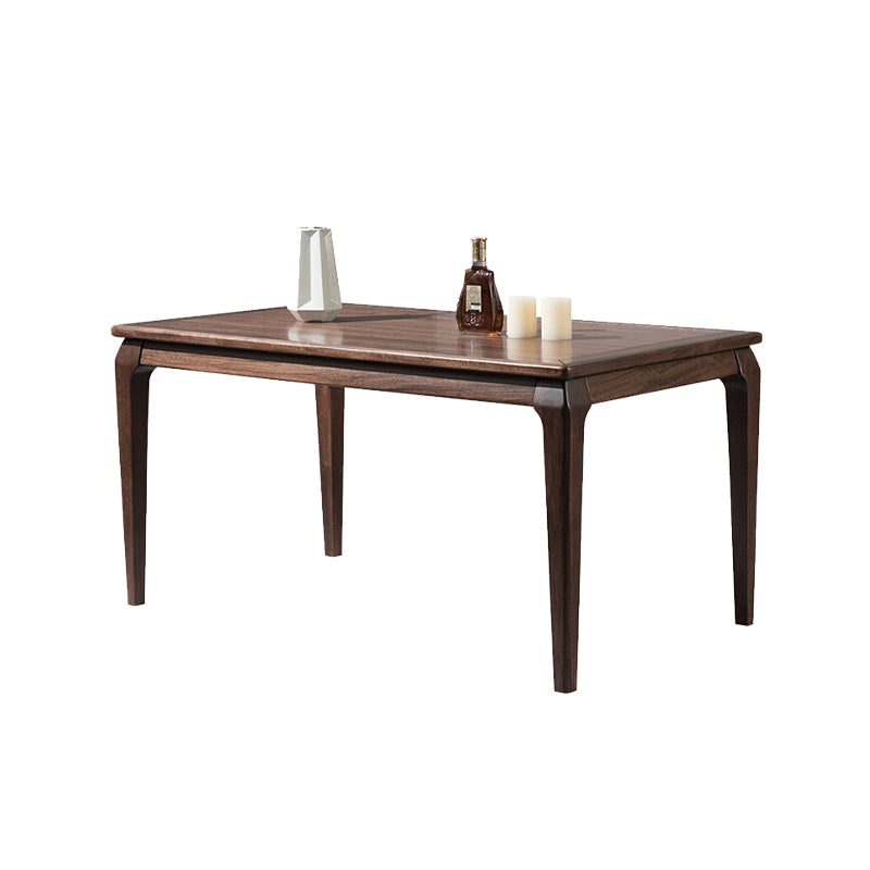 Traditional 1/2/7 Pieces Furniture Solid Wood Rectangle Dining Table Set in Brown