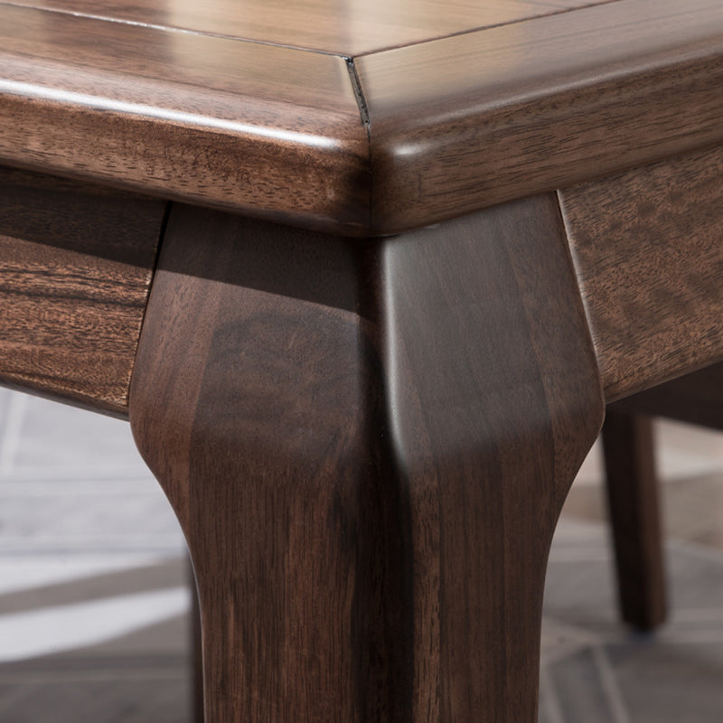 Traditional 1/2/7 Pieces Furniture Solid Wood Rectangle Dining Table Set in Brown