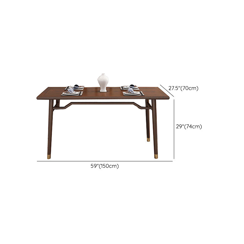 Traditional 1/2/5/7 Pieces Furniture Solid Wood Rectangle Dining Table Set in Brown