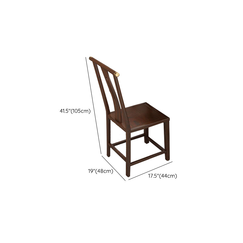 Traditional 1/2/5/7 Pieces Furniture Solid Wood Rectangle Dining Table Set in Brown