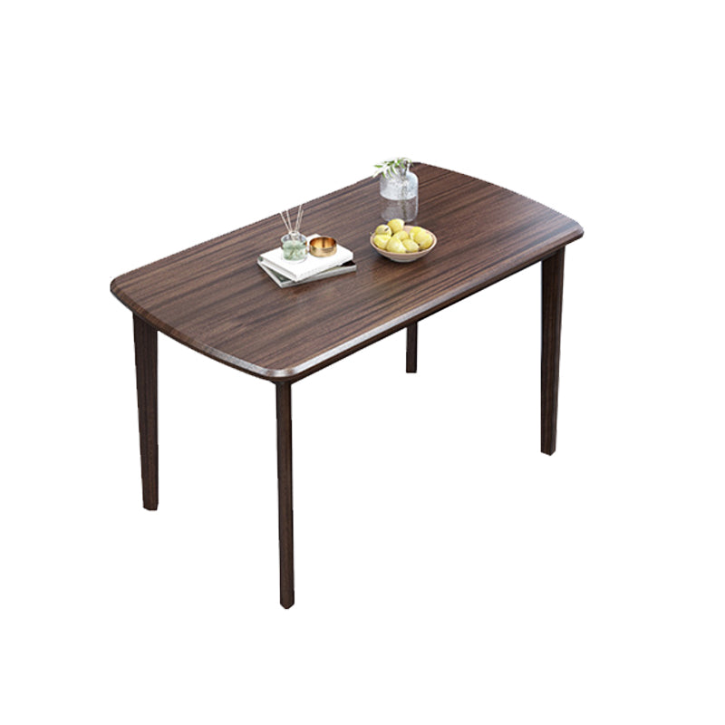 Contemporary 1/2/5/7 Pieces Furniture Rectangle Solid Wood Dining Table Set in Brown