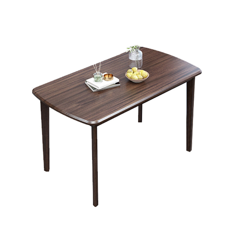 Contemporary 1/2/5/7 Pieces Furniture Rectangle Solid Wood Dining Table Set in Brown