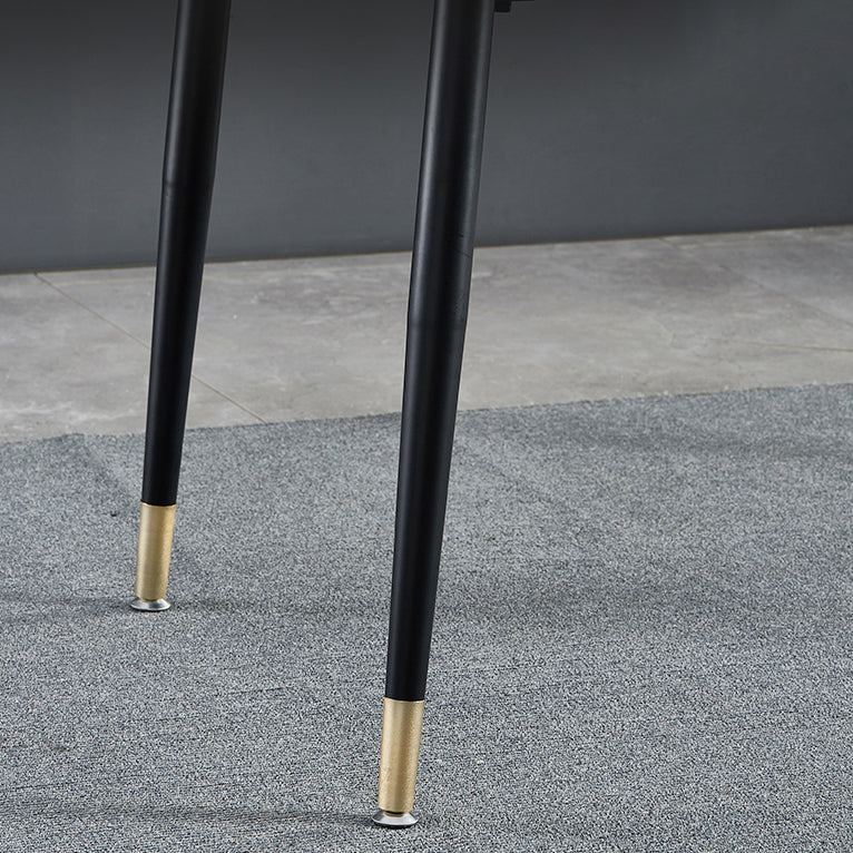 Minimalist 1/2/5/6/7 Pieces Furniture Stone Rectangle Dining Table Set in Gray