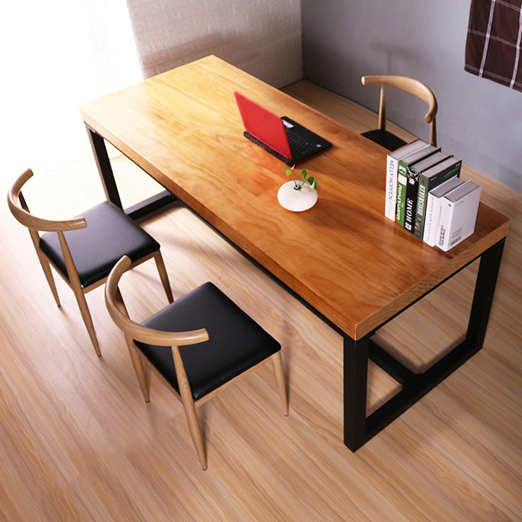 Industrial Solid Wood Dining Table Set with Benches 1/3 Pieces Brown Dinette Set