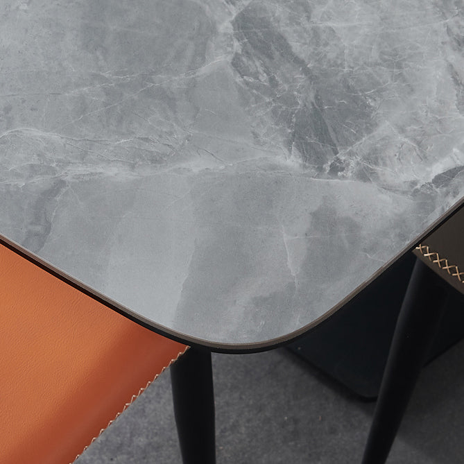 Glossy Gray Glam Dining Table Set 1/2/5/7 Pieces Dinette Set for Home